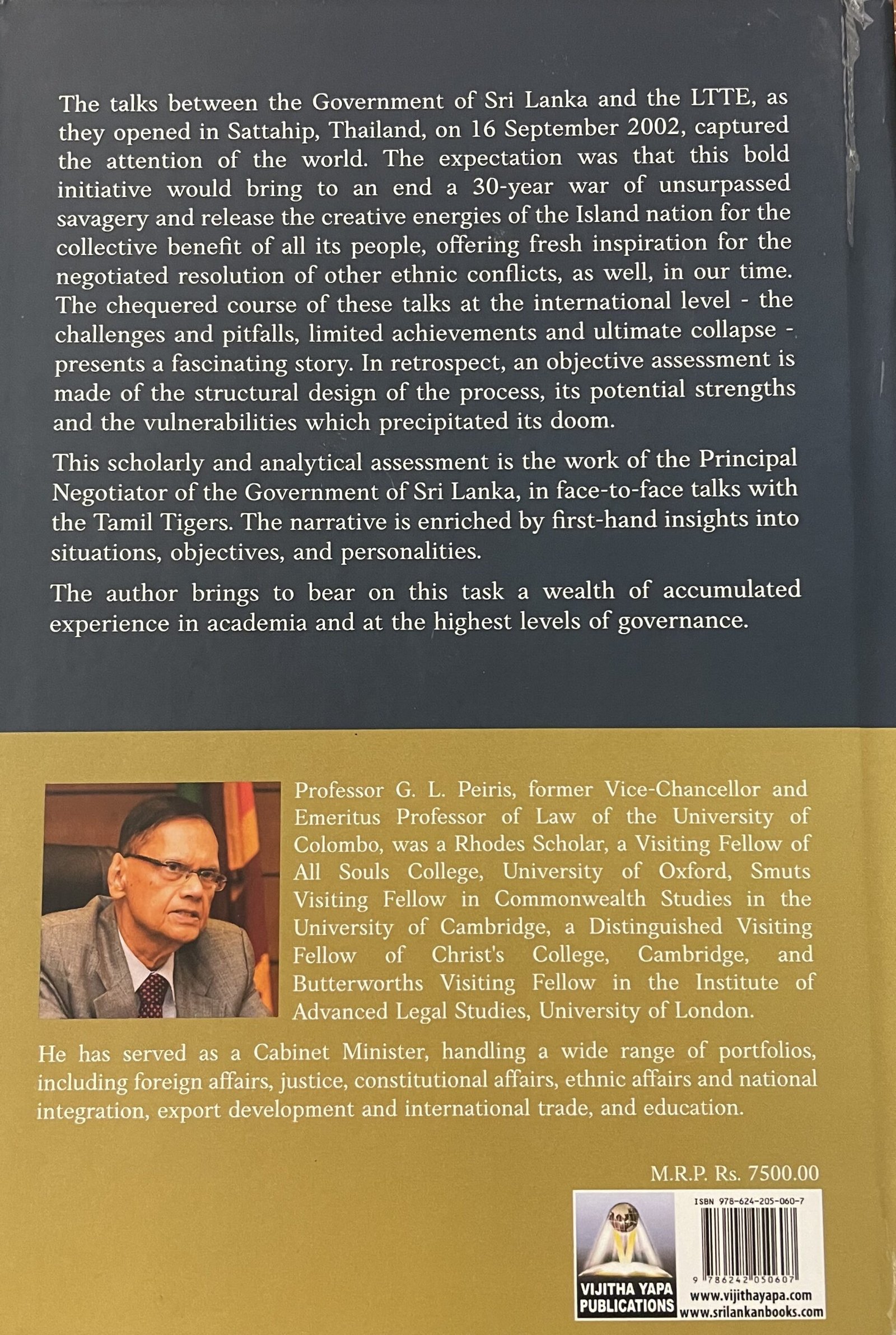 The SriLankan Peace Process.Back